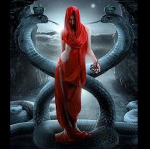 Lilith in control of the serpent