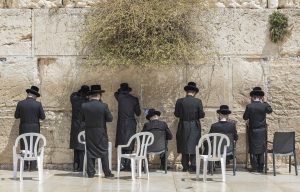 Jews Praying At Jerusalem Wall